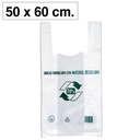 BOLSAS CAMISETA BLANCAS 50×60CM PACK 100 UDS