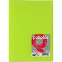 CARPETA POLIPLAS CON FUNDAS DIN A4 30 FUNDAS PP SOLDADAS AL LOMO VERDE