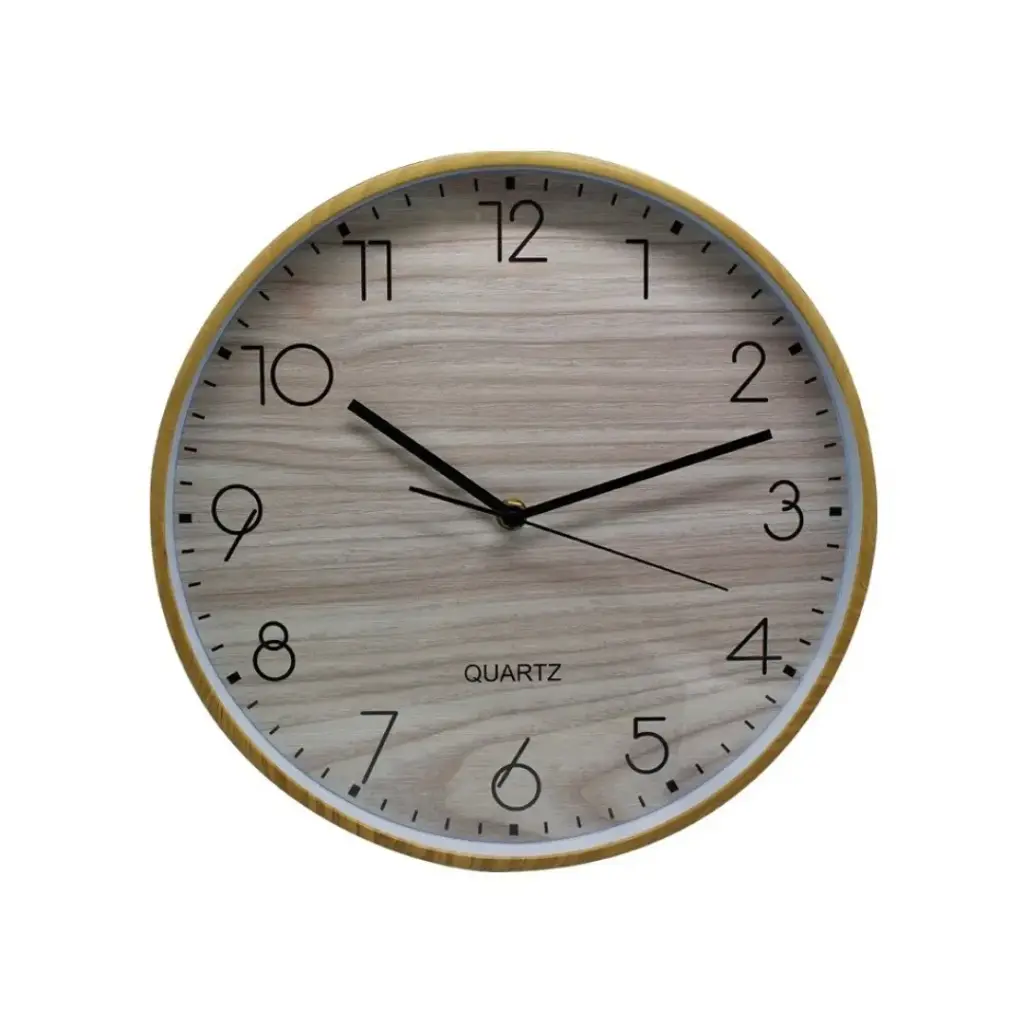 RELOJ PARED EFECTO MADERA 30CM