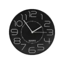 RELOJ PARED FONDO NEGRO 30CM