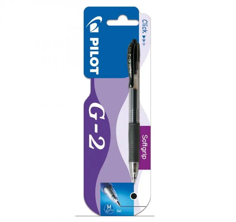 BOLÍGRAFO PILOT G-2 NEGRO BLISTER 1 NEGRO