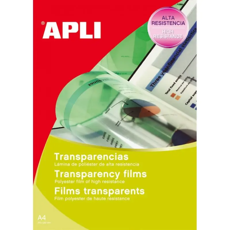 TRANSPARENCIAS FOTOCOPIADORA APLI 100HOJAS