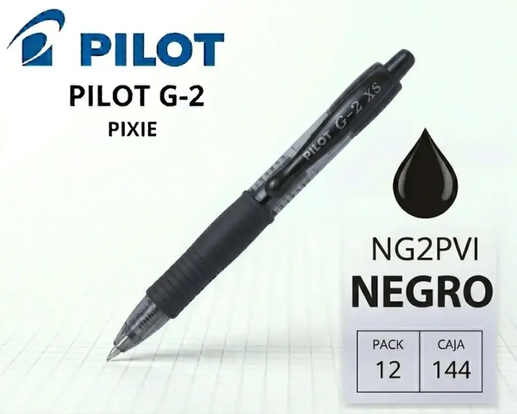 BOLÍGRAFO PILOT G-2 PIXIE NEGRO