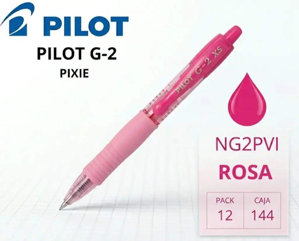 BOLÍGRAFO PILOT G-2 PIXIE ROSA