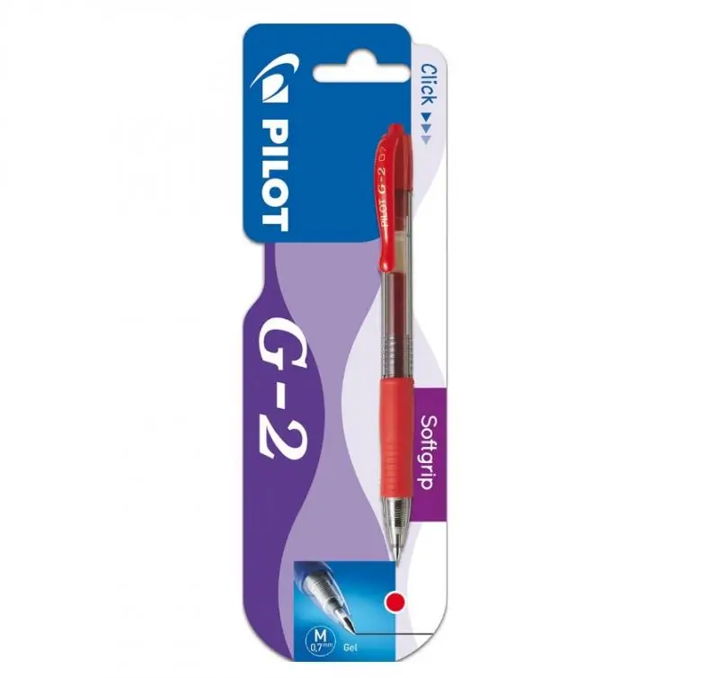 BOLÍGRAFO PILOT G-2 ROJO BLISTER 1 ROJO