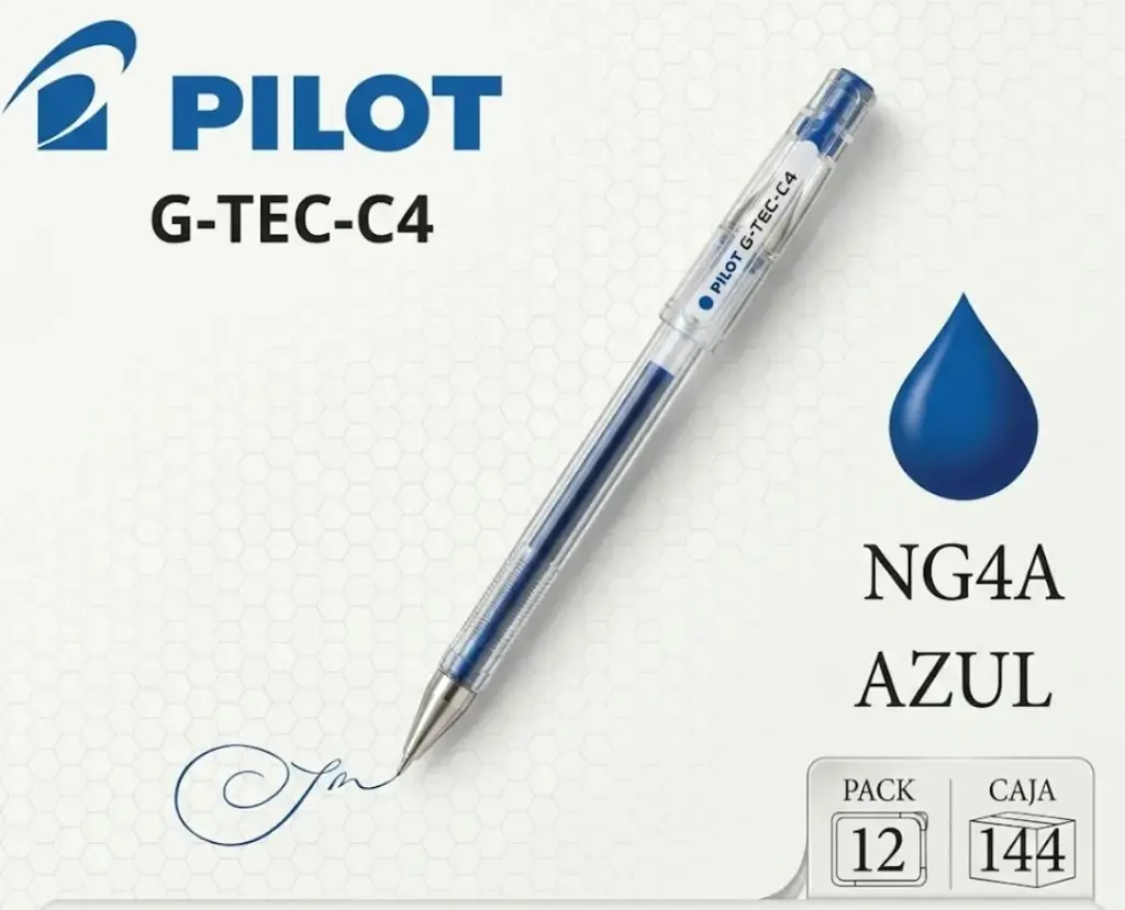 BOLÍGRAFO PILOT G-TEC-C4 AZUL