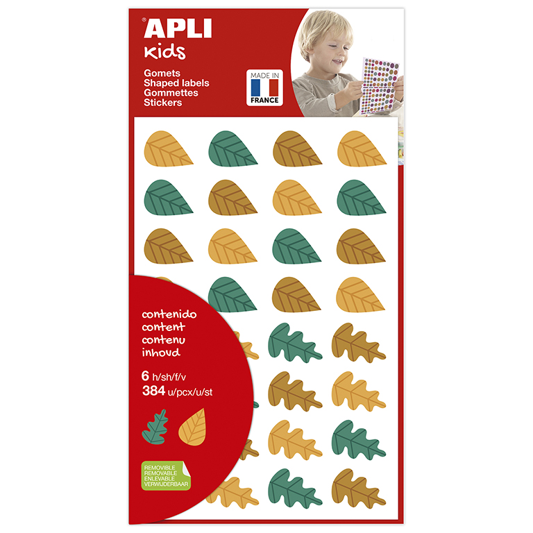 PEGATINAS APLI HOJAS DE ÁRBOLES 6 HOJAS