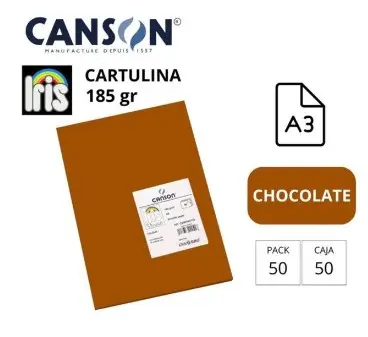 CARTULINA CANSON IRIS A3 CHOCOLATE