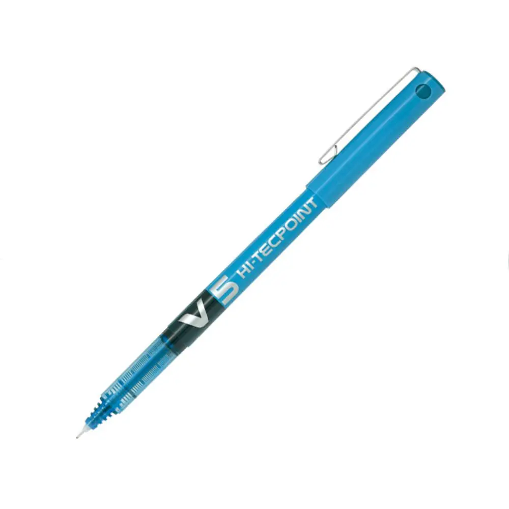 BOLÍGRAFO PILOT V5 AZUL CLARO
