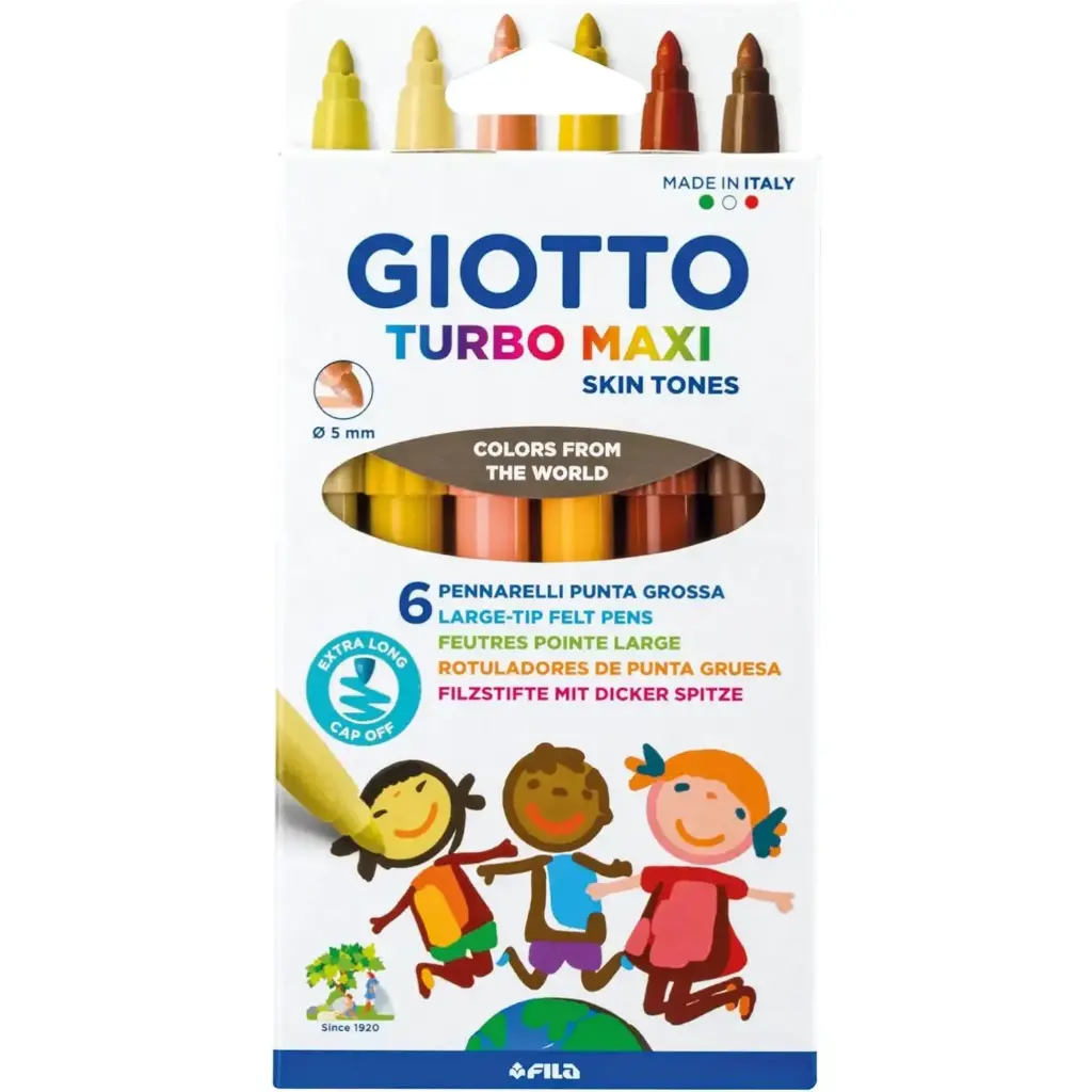 ROTULADOR GIOTTO TURBO MAXI SKIN TONES  6 UDS