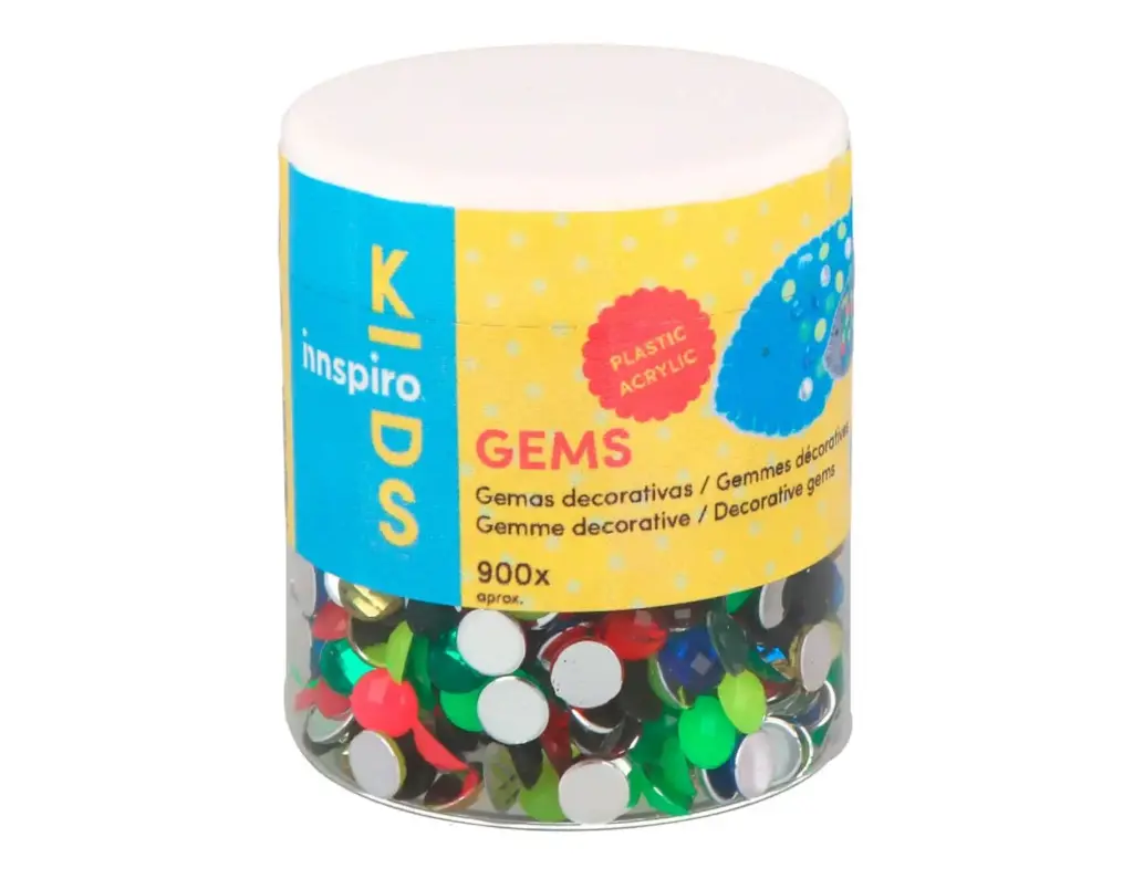 BOTE DE GEMAS DECORATIVAS ACRILICAS 6MM (BOTE 900 UD)