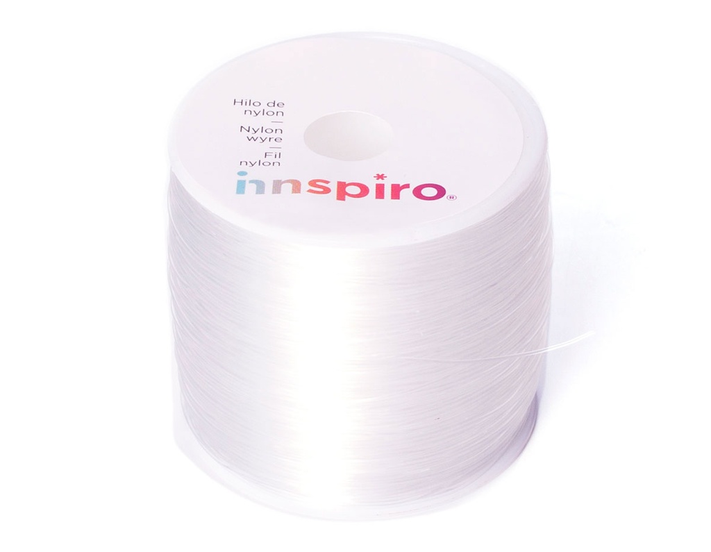 HILO NAILON TRANSPARENTE 1 MM 50 GRAMOS ROLLO 20 METROS INNSPIRO