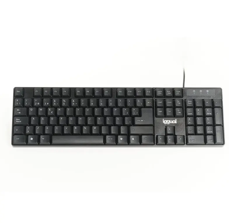 TECLADO USB ESTÁNDAR IGGUAL CK-FRAMELESS-105T NEGRO 