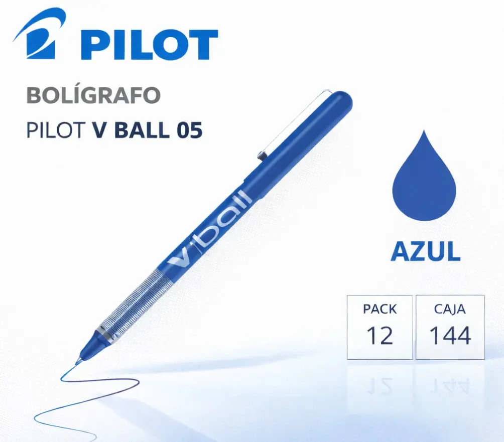 BOLÍGRAFO PILOT V-BALL 05 AZUL