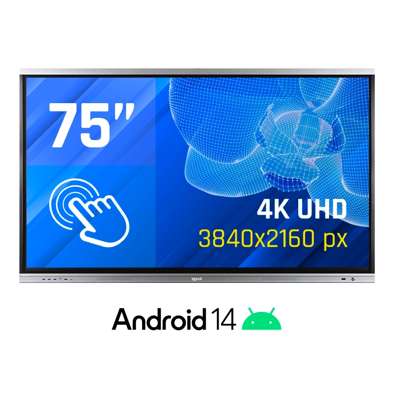 PANTALLA INTERACTIVA 75" 4K IGGUAL ORCHID ANDROID 14