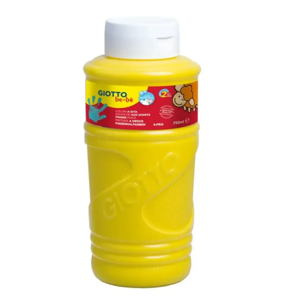 PINTURA GIOTTO DEDOS BE-BE 750ML AMARILLO