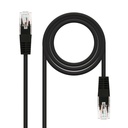 LATIGUILLO DE RED NANOCABLE CAT.6 UTP RJ45 2 METROS NEGRO COBRE 100%