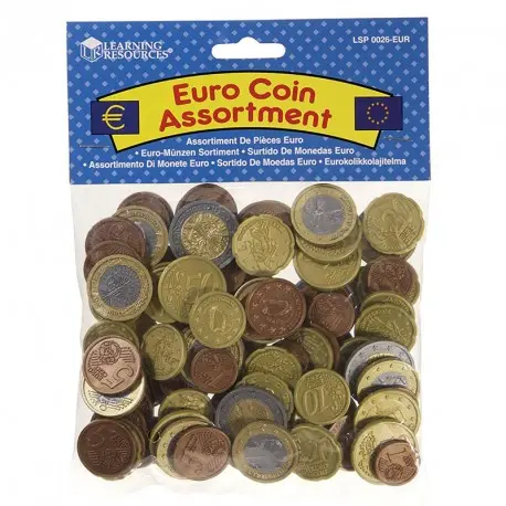 MONEDAS DE EURO PARA APRENDIZAJE 100UDS