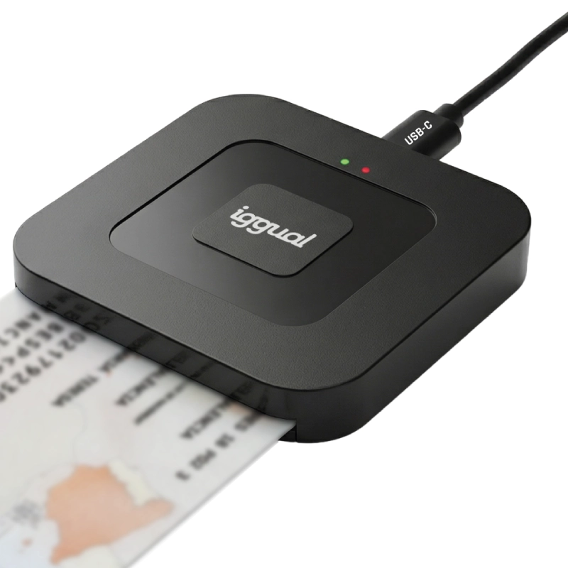 LECTOR DNI SIP TARJETAS ID USB-A - TIPO C - IGGUAL