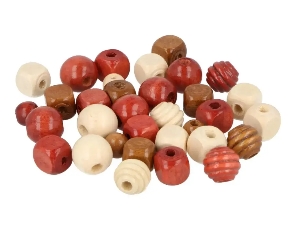 CUENTAS MADERA 14MM.250GR 