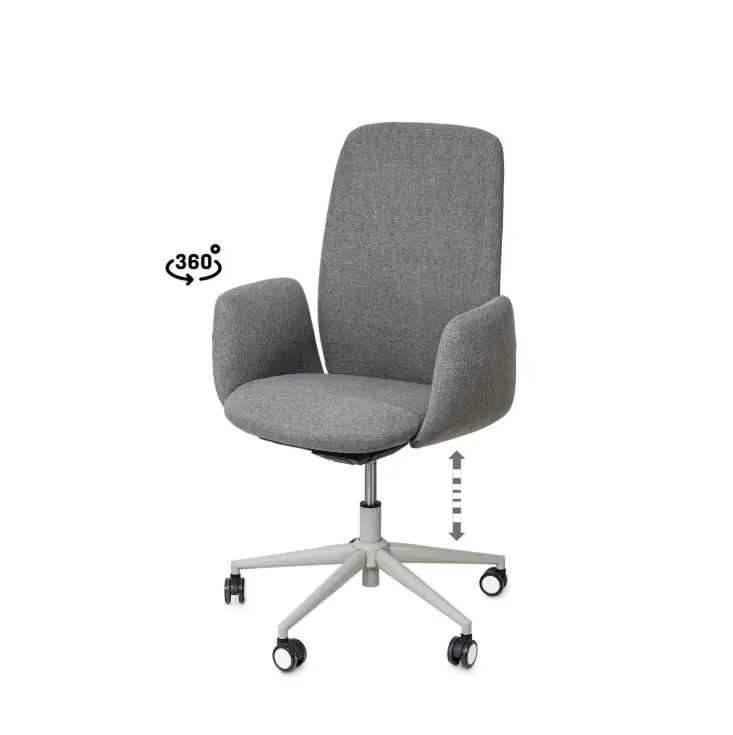 SILLA OFICINA BRITISH GRIS - SOMCASA