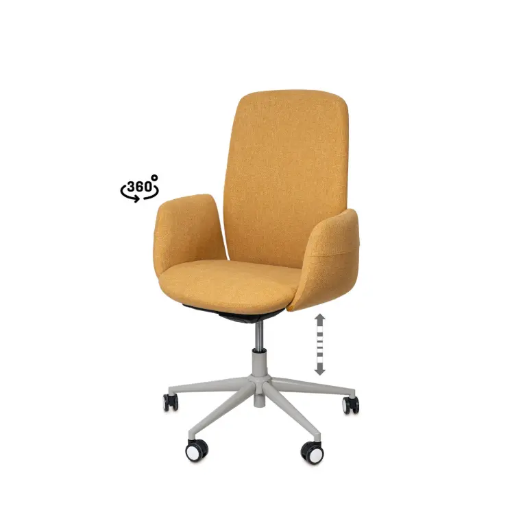 SILLA OFICINA BRITISH MOSTAZA- SOMCASA