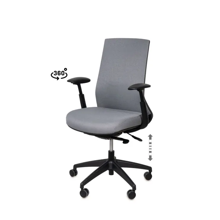 SILLA OFICINA LANCASTER GRIS - SOMCASA