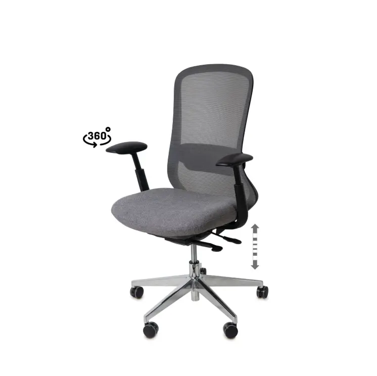 SILLA OFICINA ROTTERDAM GRIS- SOMCASA