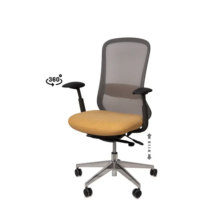 SILLA OFICINA ROTTERDAM MOSTAZA- SOMCASA