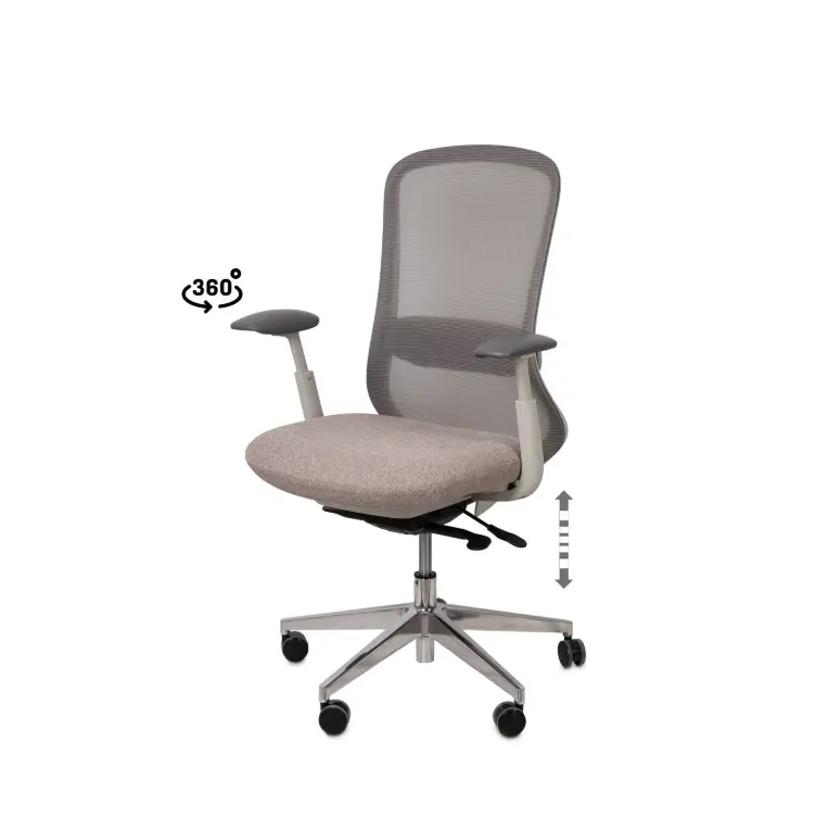 SILLA OFICINA EMORY TAUPE - SOMCASA