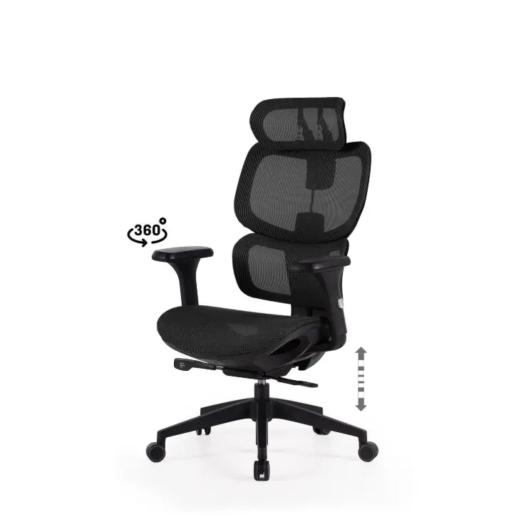 SILLA OFICINA TORONTO NEGRO/NEGRO - SOMCASA