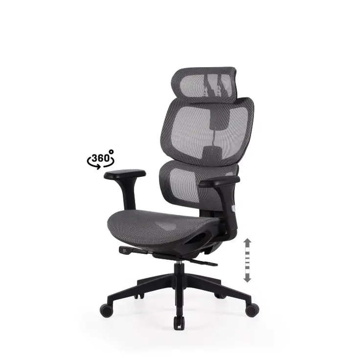 SILLA OFICINA TORONTO NEGRO/GRIS- SOMCASA