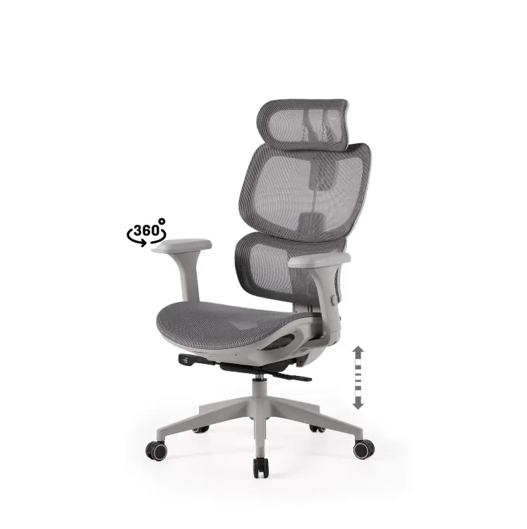 SILLA OFICINA TORONTO GRIS/GRIS - SOMCASA