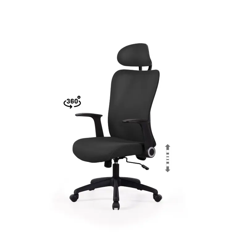 SILLA OFICINA MONTREAL NEGRO - SOMCASA 