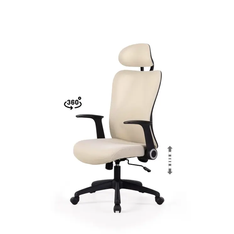 SILLA OFICINA MONTREAL BEIGE - SOMCASA 