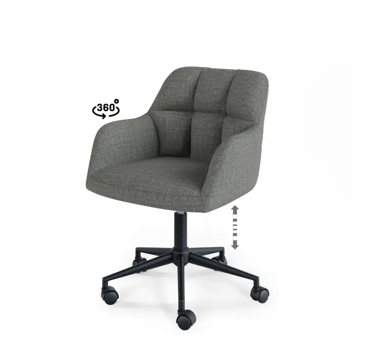 SILLA OFICINA STANFORD GRIS OSCURO - SOMCASA
