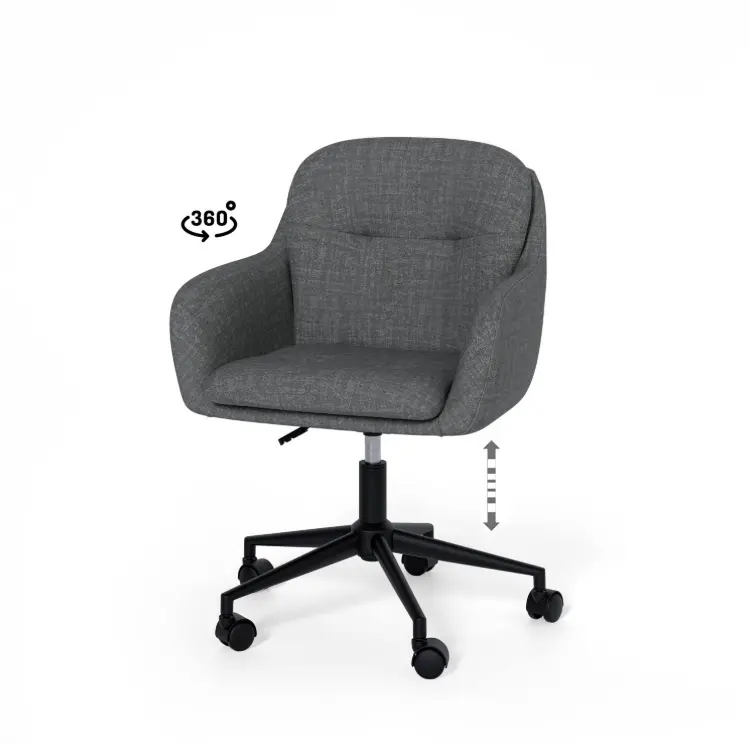 SILLA OFICINA ONTARIO GRIS OSCURO - SOMCASA