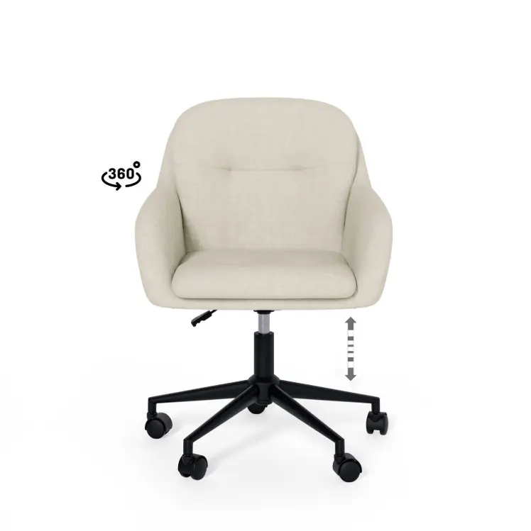 SILLA OFICINA ONTARIO BEIGE - SOMCASA