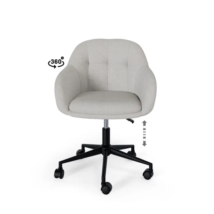 SILLA OFICINA CANTERBURY GRIS CLARO - SOMCASA