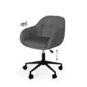 SILLA OFICINA CANTERBURY GRIS OSCURO - SOMCASA