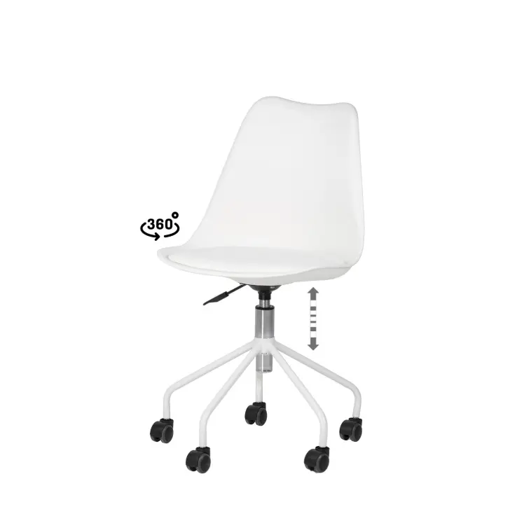 SILLA OFICINA YALE BLANCO - SOMCASA