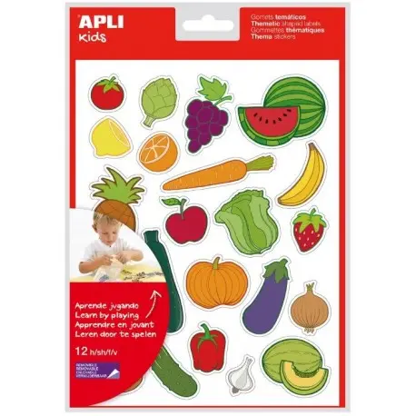 GOMETS FRUTAS Y VERDURAS 12HOJAS