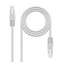 LATIGUILLO DE RED NANOCABLE CAT.6 UTP RJ45 1 METROS GRIS COBRE 100% 