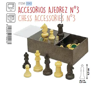 FICHAS DE AJEDREZ Nº3-ESTUCHE DE PLASTICO