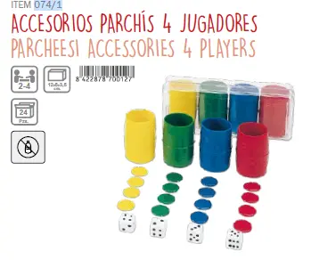 FICHAS DE PARCHIS 4 JUGADORES