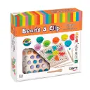 JUEGO DE MOTRICIDAD FINA CON BOLAS Y PINZA-MADERA