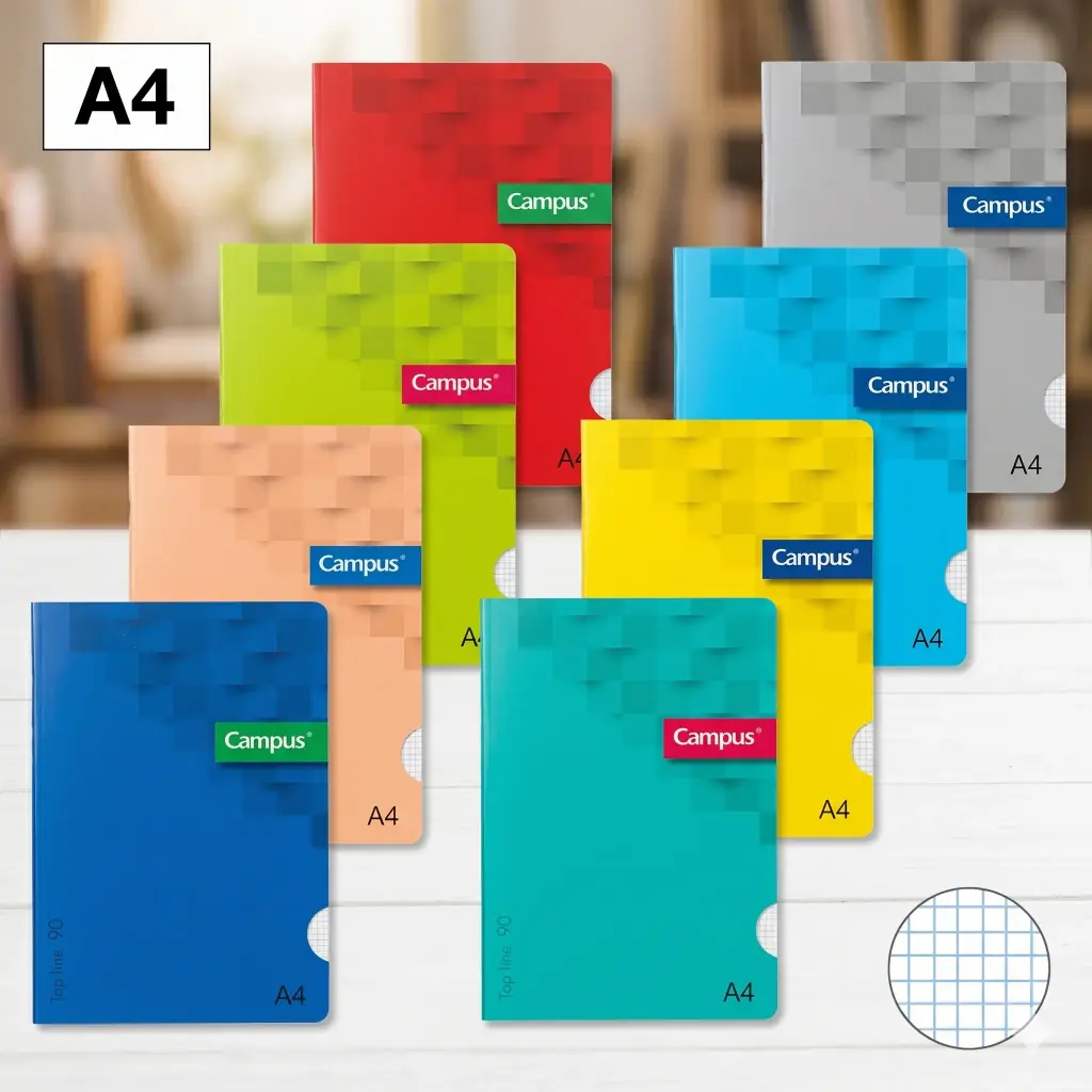 LIBRETA A4 GRAPADA 48H PP 90GR MILIMETRADO 46
