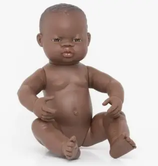 MUÑECO BABY AFRICANA NIÑA 40CM 