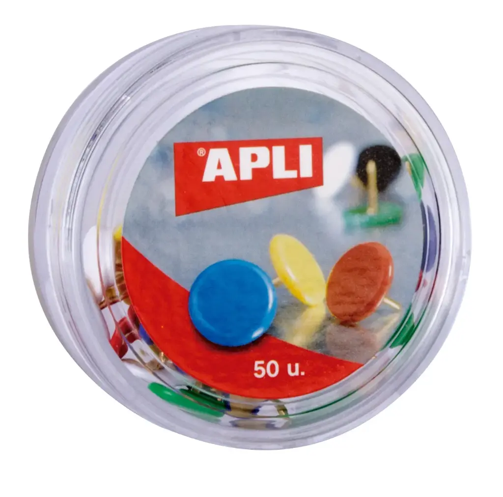 CHINCHETAS COLORES APLI 10MM 50UD