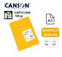 CARTULINA CANSON IRIS A3 AMARILLO GUALDA 